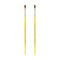 Creative Inspirations Dura-Handle Flat Short Handle Paint Brush Set of 2- Solid Resin Handle, Synthetic Taklon Paint Brushes, Flat Brush for Oils, Acrylics, Watercolors - Handles Will Not Chip or Crack